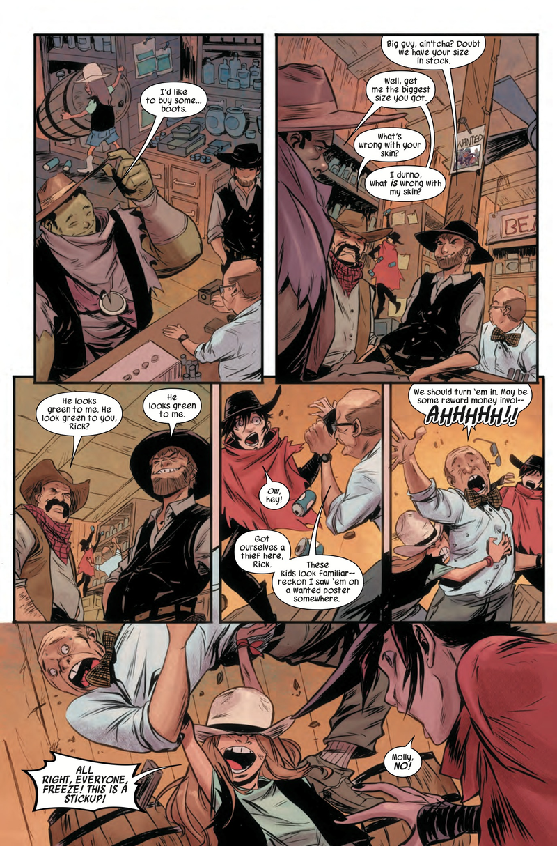 Illustration for article titled Exclusive Marvel preview: Doom’s teen fugitives hit the Wild West in Runaways #3
